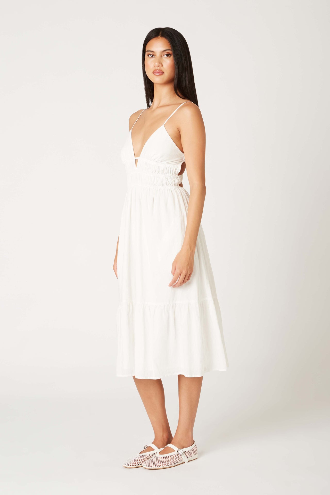 Take It Easy Midi Dress White, Midi Dress by Cotton Candy | LIT Boutique