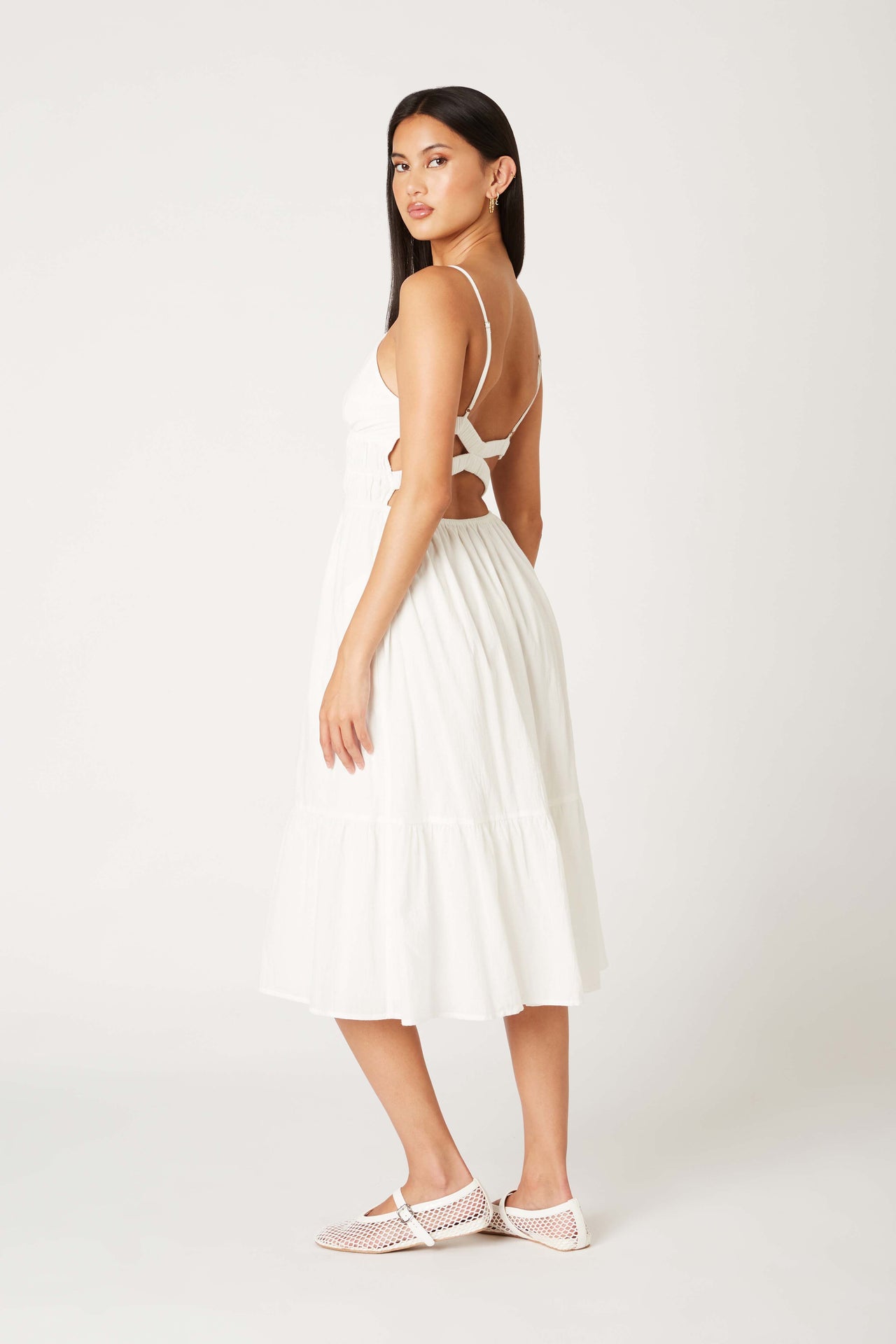 Take It Easy Midi Dress White, Midi Dress by Cotton Candy | LIT Boutique