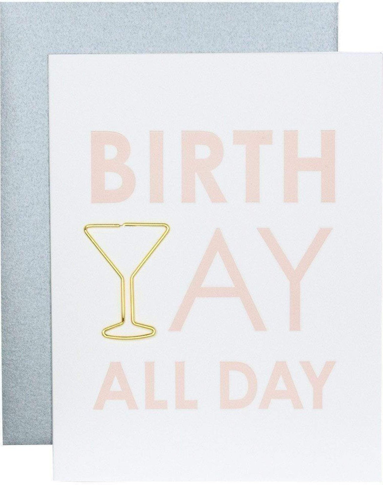 Birth Yay All Day Paper Clip Letterpress Card, Paper Gift by Chez Gagne | LIT Boutique