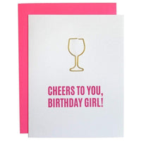 Thumbnail for Cheers to You Birthday Girl Paper Clip Card, Paper Gift by Chez Gagne | LIT Boutique