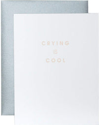 Thumbnail for Crying Is Cool Letterpress Card, Paper Gift by Chez Gagne | LIT Boutique