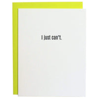 Thumbnail for I Just Cant Card, Paper Gift by Chez Gagne | LIT Boutique