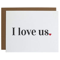 Thumbnail for I Love Us Letterpress Card, Paper Gift by Chez Gagne | LIT Boutique