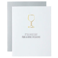 Thumbnail for Its a Nice Day for a Wine Wedding Card, Paper Gift by Chez Gagne | LIT Boutique