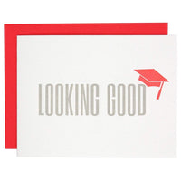 Thumbnail for Looking Good Grad Letterpress Card, Gift by Chez Gagne | LIT Boutique