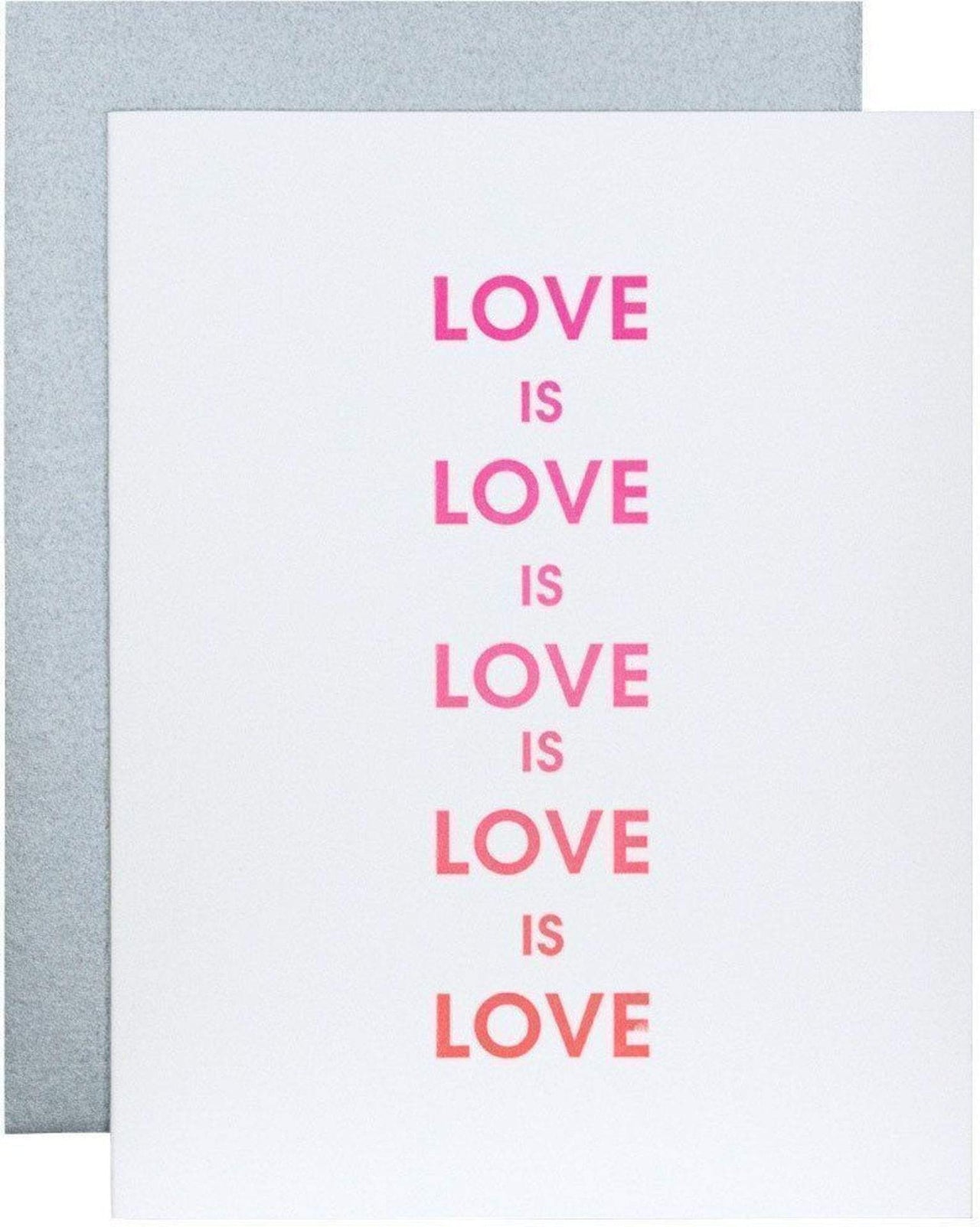 Love is Love Letterpress Card, Paper Gift by Chez Gagne | LIT Boutique