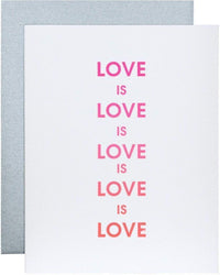 Thumbnail for Love is Love Letterpress Card, Paper Gift by Chez Gagne | LIT Boutique