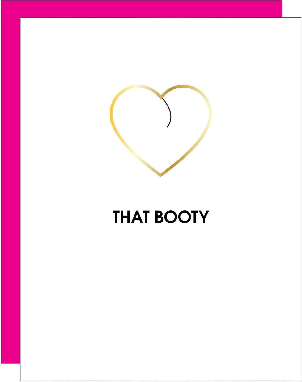 Love That Booty Paper Clip Letterpress Card, Paper Gift by Chez Gagne | LIT Boutique