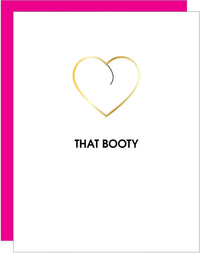 Thumbnail for Love That Booty Paper Clip Letterpress Card, Paper Gift by Chez Gagne | LIT Boutique
