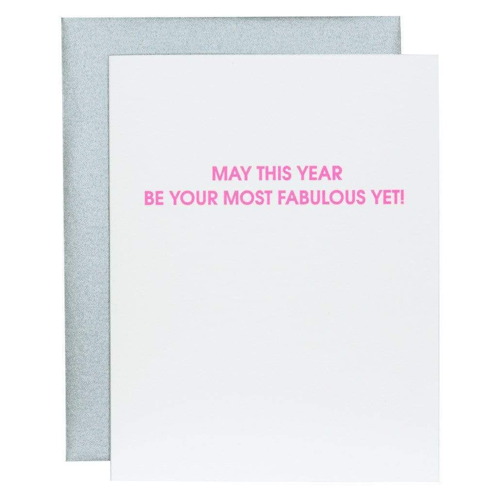Most Fabulous Year Yet Letterpress Card, Paper Gift by Chez Gagne | LIT Boutique