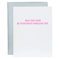 Thumbnail for Most Fabulous Year Yet Letterpress Card, Paper Gift by Chez Gagne | LIT Boutique