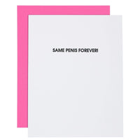 Thumbnail for Same Penis Forever Letterpress Card, Paper Gift by Chez Gagne | LIT Boutique