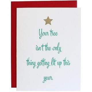 Tree Getting Lit Up Foil Letterpress Card, Paper Gift by Chez Gagne | LIT Boutique