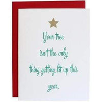 Thumbnail for Tree Getting Lit Up Foil Letterpress Card, Paper Gift by Chez Gagne | LIT Boutique