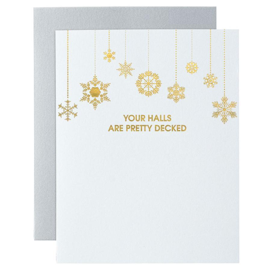 Your Halls Are Pretty Decked Letterpress Card, Seasonal Gift by Chez Gagne | LIT Boutique