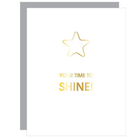 Thumbnail for Your Time To Shine Star Paperclip Letterpress Card, Paper Gift by Chez Gagne | LIT Boutique