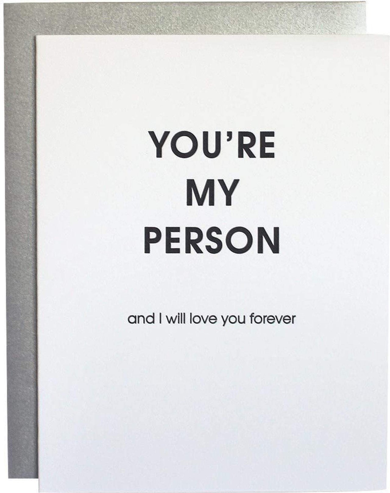 Youre My Person Letterpress Card, Paper Gift by Chez Gagne | LIT Boutique
