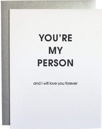 Thumbnail for Youre My Person Letterpress Card, Paper Gift by Chez Gagne | LIT Boutique