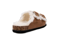 Thumbnail for Felicia Shearling Slide Chestnut, Flat Shoe by Cloud Nine Sheepskin | LIT Boutique