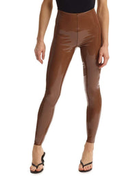 Thumbnail for Faux Patent Leather Leggings Cinnamon, Legging/ Tights Bottom by Commando | LIT Boutique