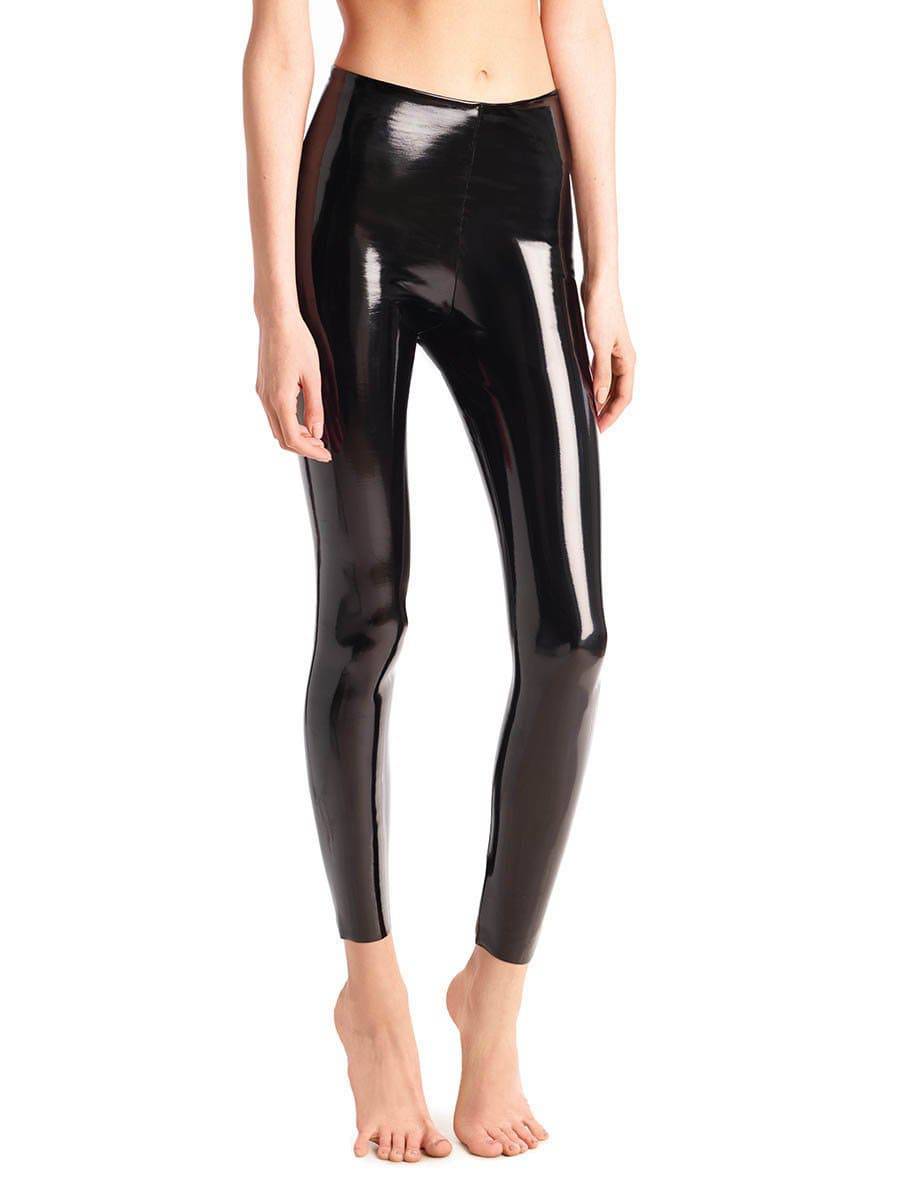 Black patent shop leather leggings