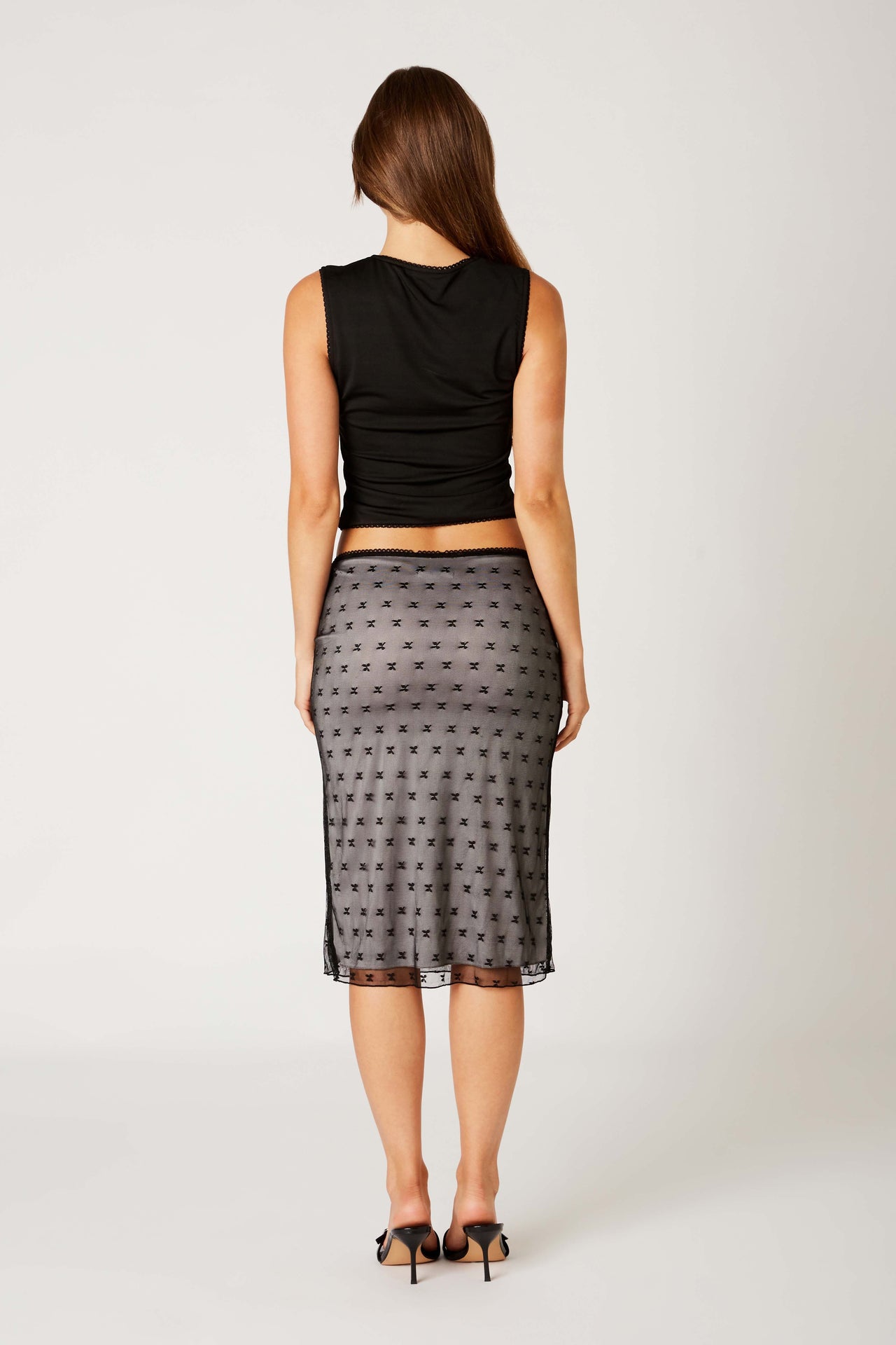 Willow Midi Skirt Black, Midi Skirt by Cotton Candy | LIT Boutique