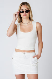 Thumbnail for Ashleigh Mini Skirt White, Mini Skirt by Cotton Candy | LIT Boutique