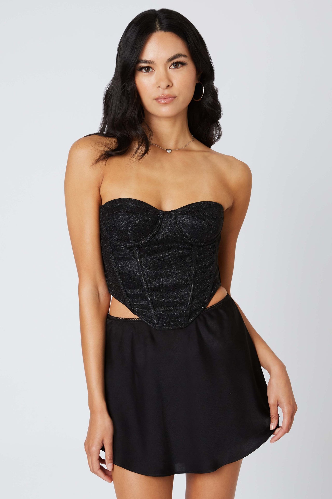 Hold Me Up Bustier Top Black