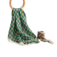 Thumbnail for Vintage Plaid Print Square Scarf in Green,  by Refine | LIT Boutique