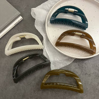 Thumbnail for Halfmoon Bun Hair Claw in Navy,  by Refine | LIT Boutique