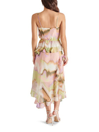 Thumbnail for Delphine Midi Dress Pink Multi, Midi Dress by Steve Madden | LIT Boutique