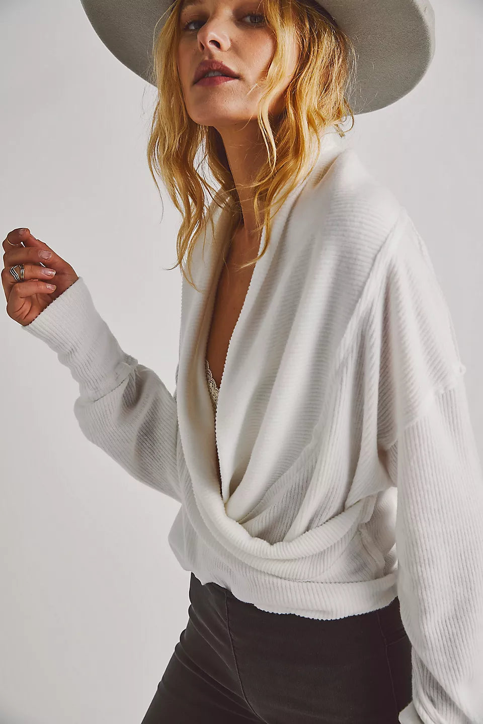 Hold Me Close Top Ivory, Tops by Free People | LIT Boutique