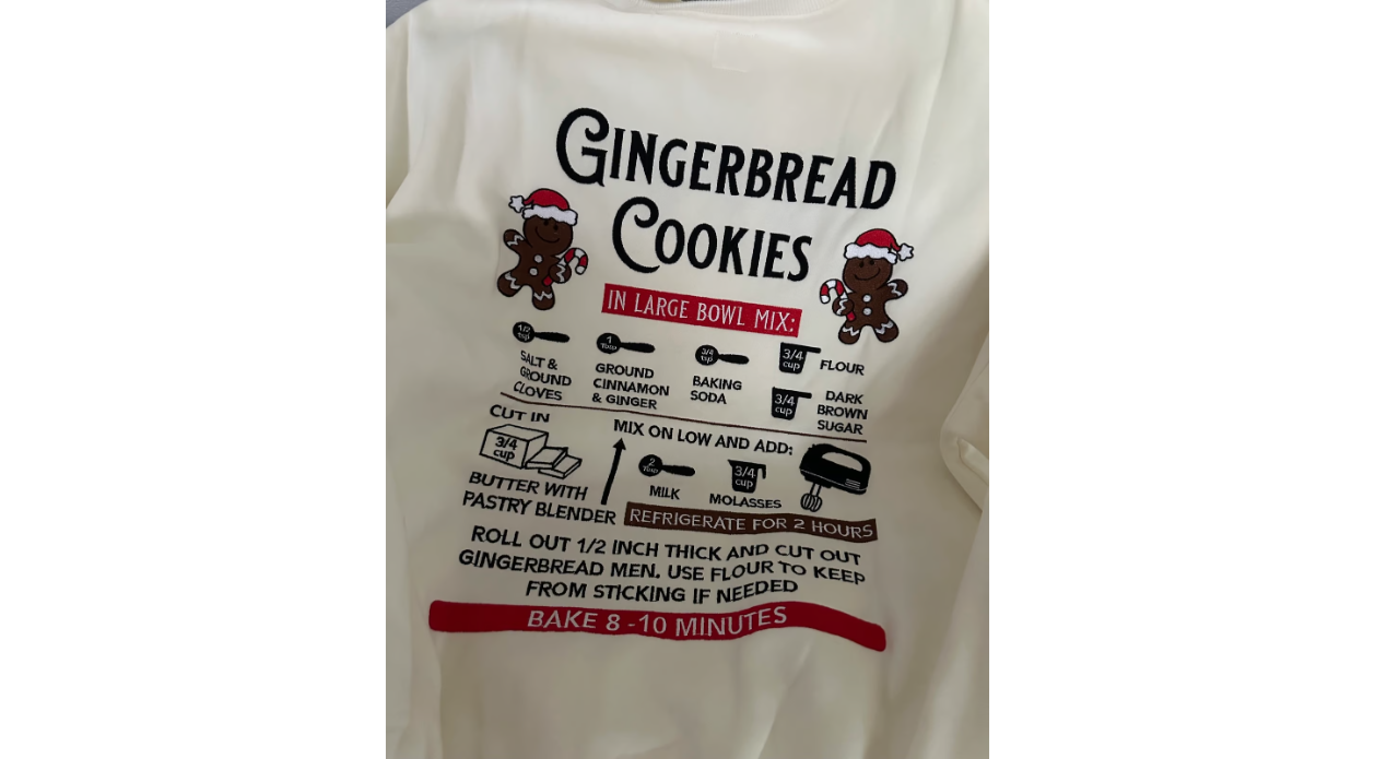 Gingerbread Cookies Sweatshirt White, Sweater by Sunkissed Coconut | LIT Boutique