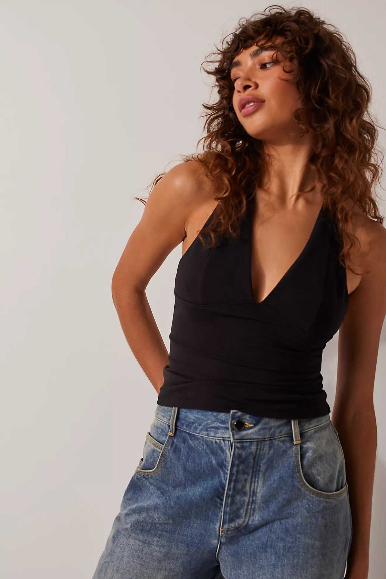 Have It All Halter Black, Tank Tee by Free People | LIT Boutique