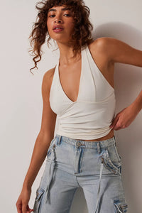 Thumbnail for Have It All Halter Ivory, Tank Tee by Free People | LIT Boutique