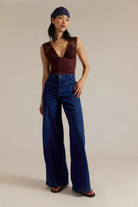 Thumbnail for We The Free Libre Jeans in Lock and Key, Wide Leg Denim by Free People | LIT Boutique