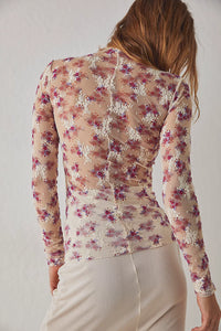 Thumbnail for Printed Lady Lux Layering Ivory Combo, Long Blouse by Free People | LIT Boutique