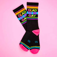 Thumbnail for Glad To Be Gay Socks, Essentials Acc by Gumball Poodle | LIT Boutique