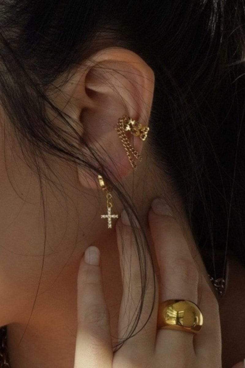 Billy Chain Ear Cuff, Earring Jewelry by Ellie Vail | LIT Boutique