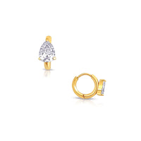 Thumbnail for Colette Pear Huggie Hoop Earring Gold, Earring Jewelry by Ellie Vail | LIT Boutique