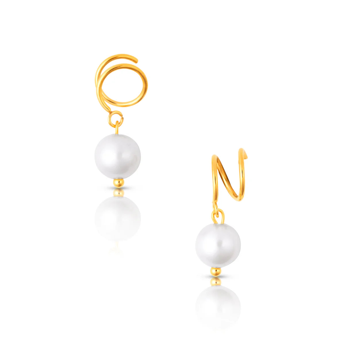 Cove Spiral Pearl Earring, Earring Jewelry by Ellie Vail | LIT Boutique