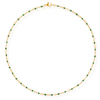 Thumbnail for Evie Green Beaded Necklace Gold, Necklace Jewelry by Ellie Vail | LIT Boutique