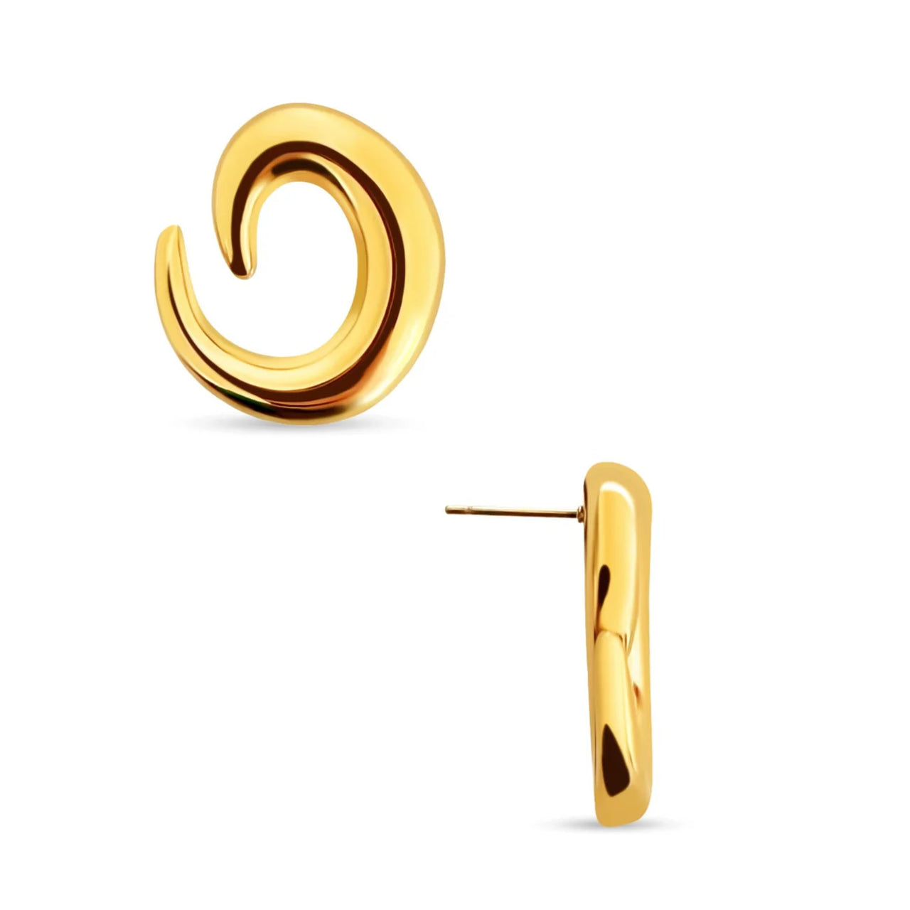 Giorgia Swirl Earring Gold, Earring Jewelry by Ellie Vail | LIT Boutique