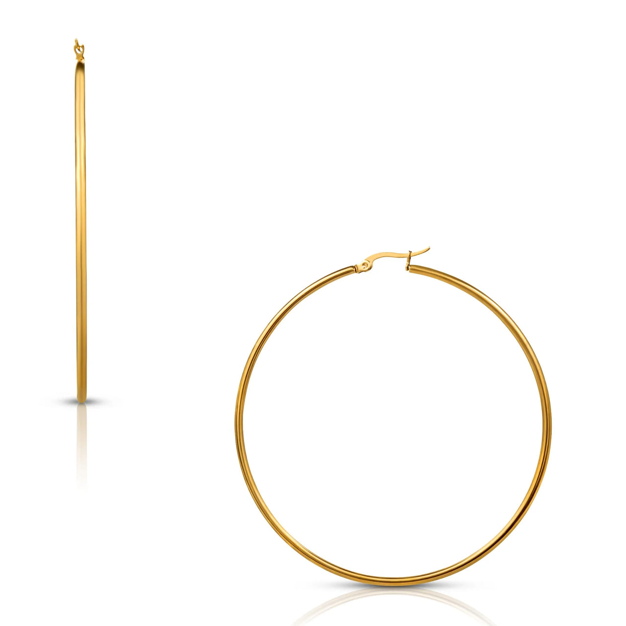 Laurette Large Hoop Earring Gold, Earring Jewelry by Ellie Vail | LIT Boutique