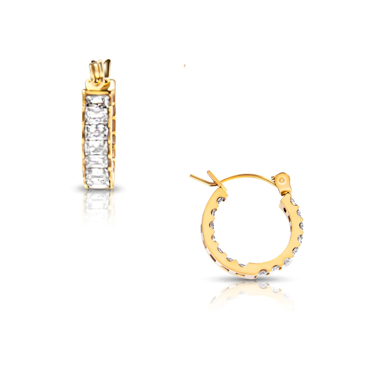 Lyndsay Huggie Hoop Gold, Earring Jewelry by Ellie Vail | LIT Boutique