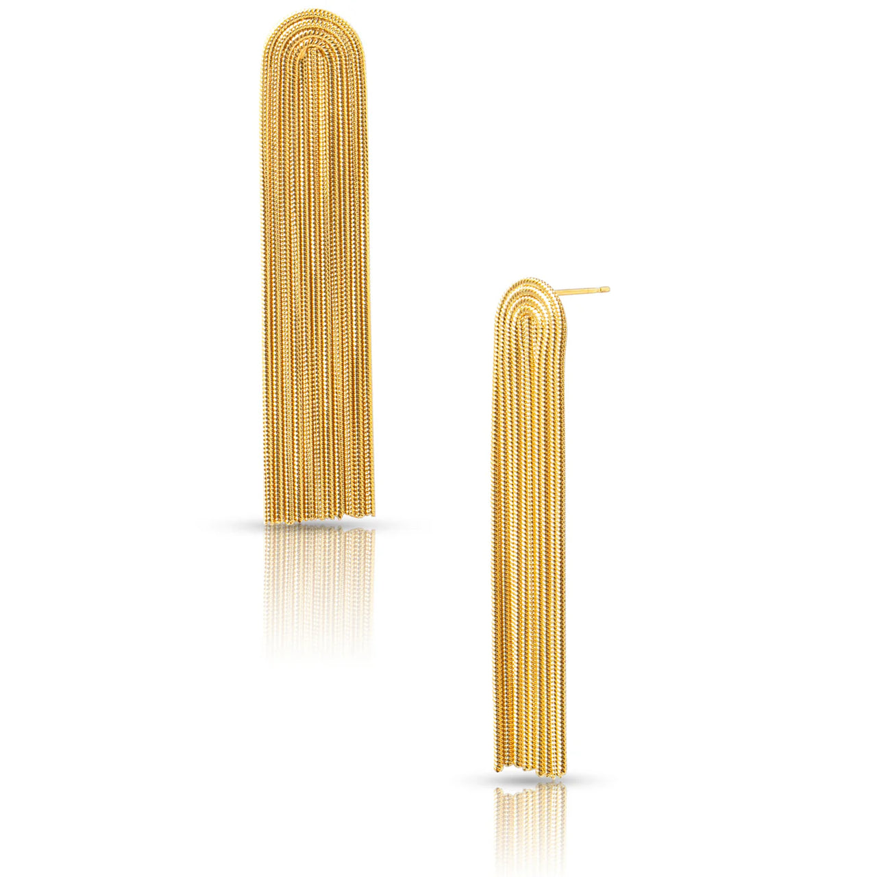 Reine Snake Tassel Earring Gold, Earring Jewelry by Ellie Vail | LIT Boutique