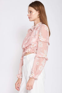 Thumbnail for Gabby Blouse Pink, Long Blouse by En Saison | LIT Boutique