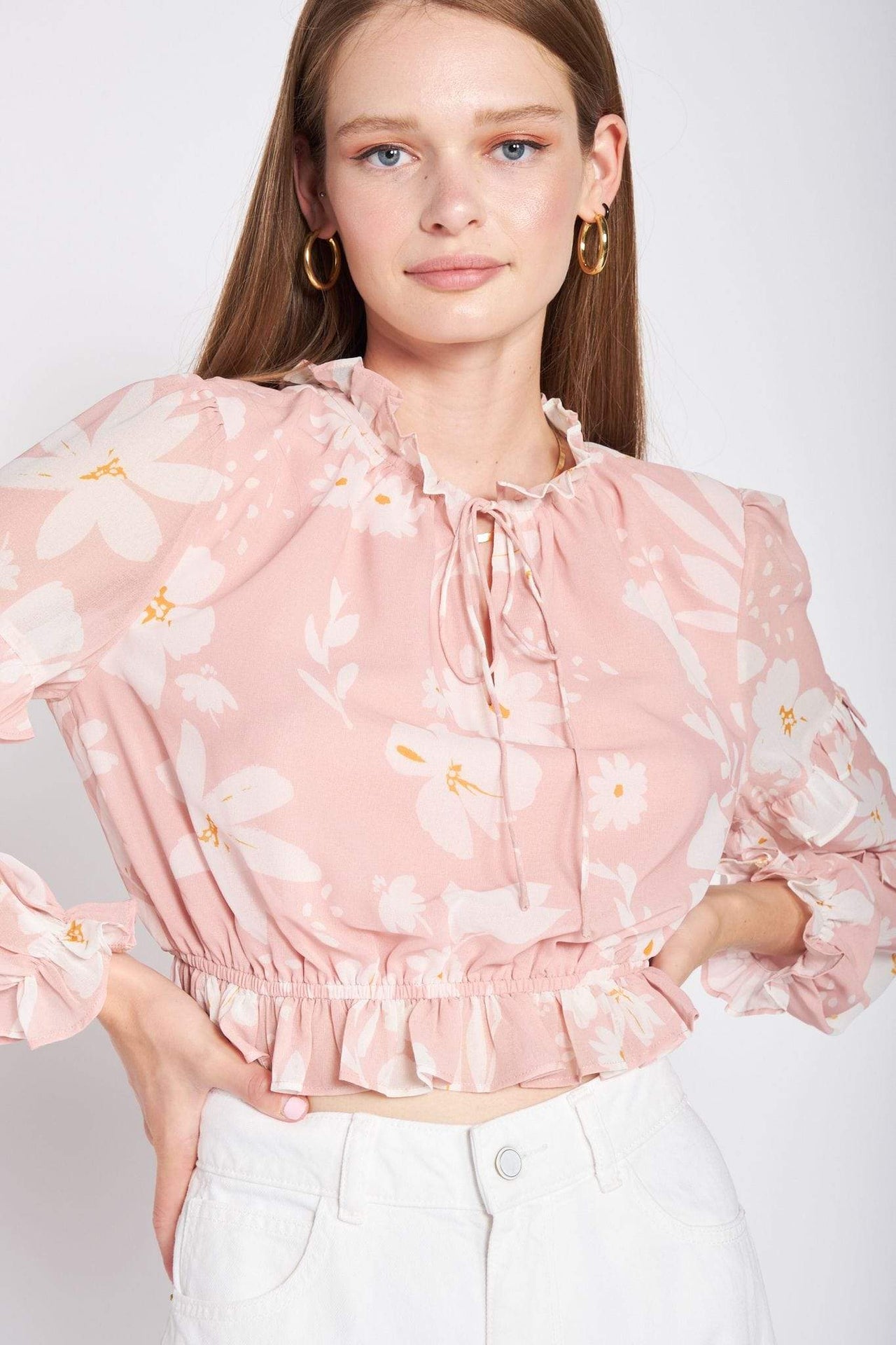 Gabby Blouse Pink, Long Blouse by En Saison | LIT Boutique
