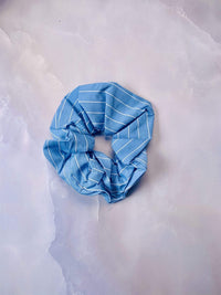 Thumbnail for Stripe Scrunchie Blue, Hair Acc by Evelyn K | LIT Boutique