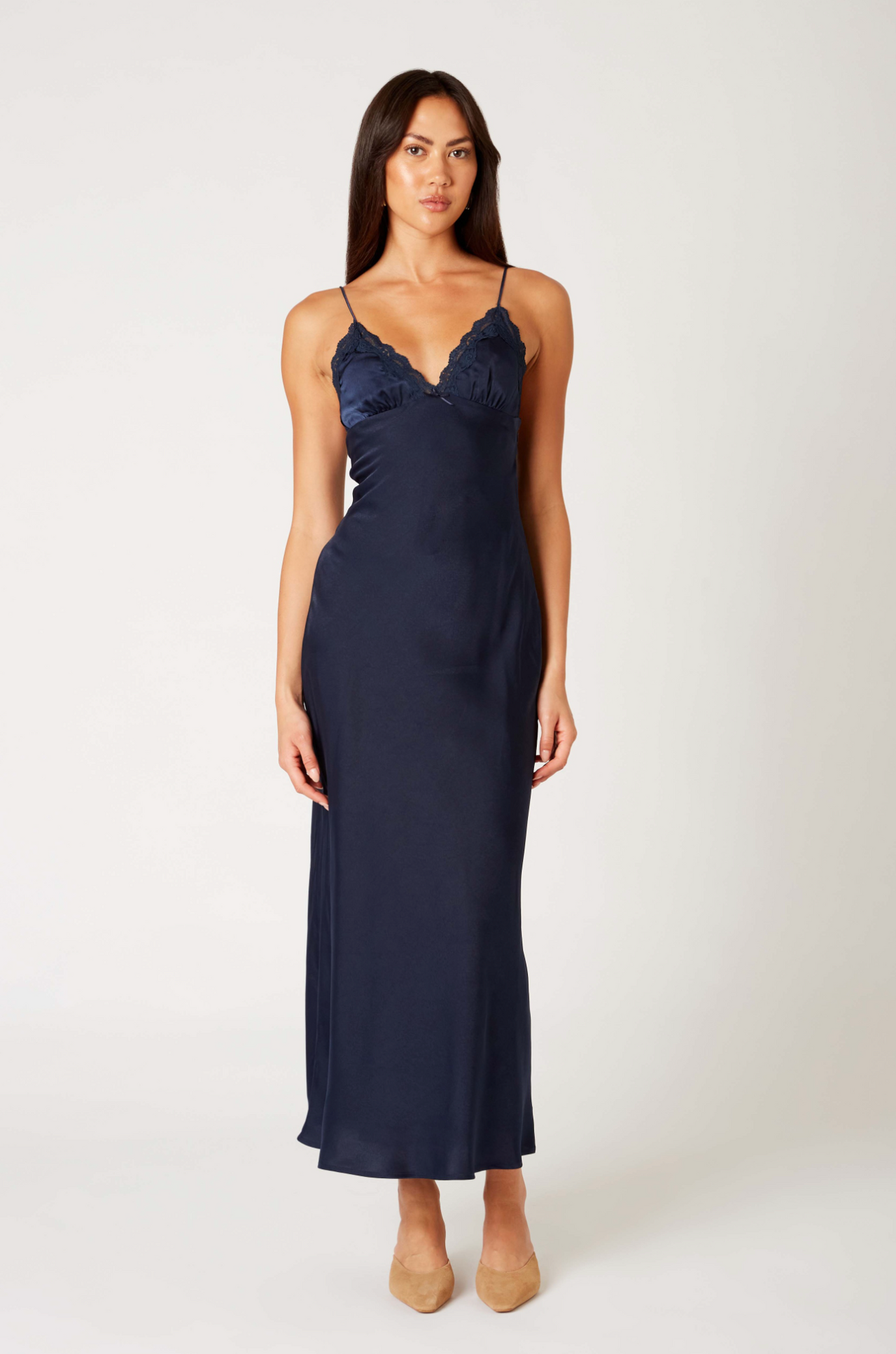 Jasmine Dress Navy Blue, Maxi Dress by NIA | LIT Boutique